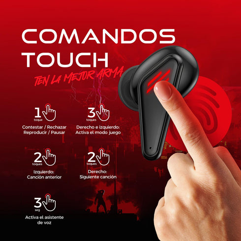 Audífonos Gamer Bluetooth BINDEN Dark Warrior K98 Touch